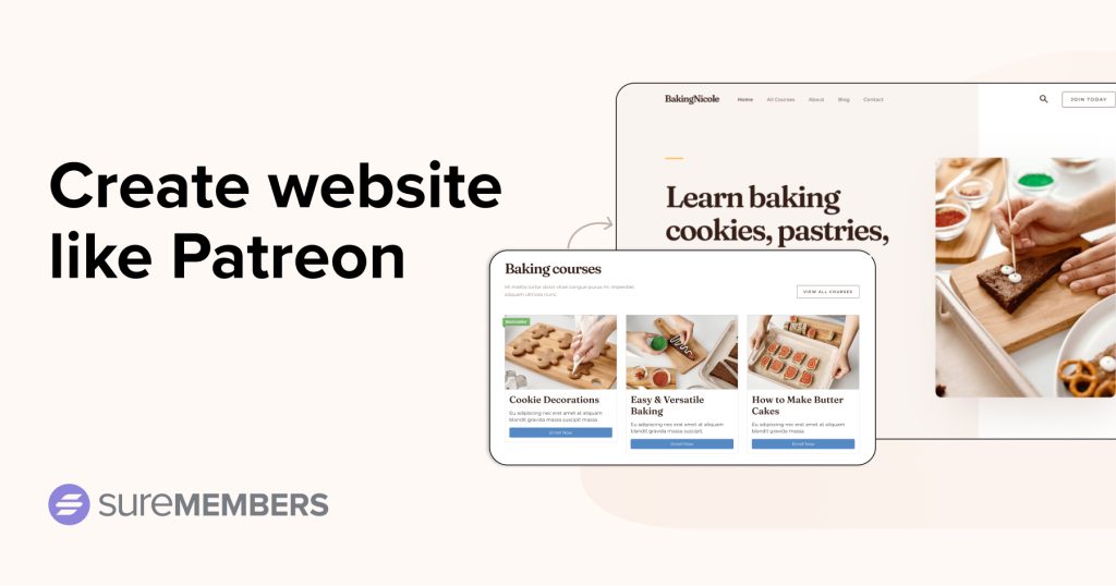 Create website like Patreon