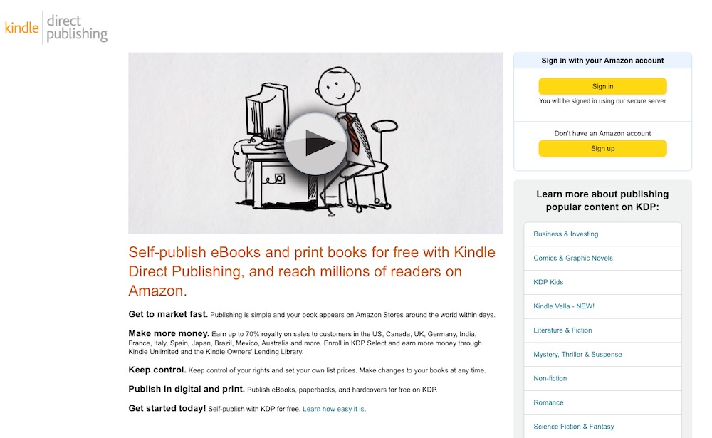 amazon kindle direct