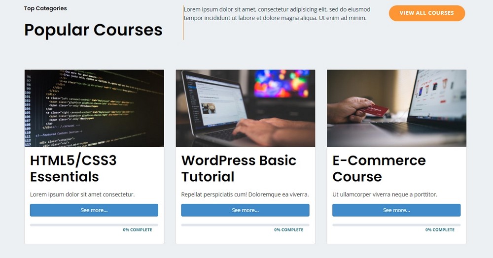 Offering business training via the web