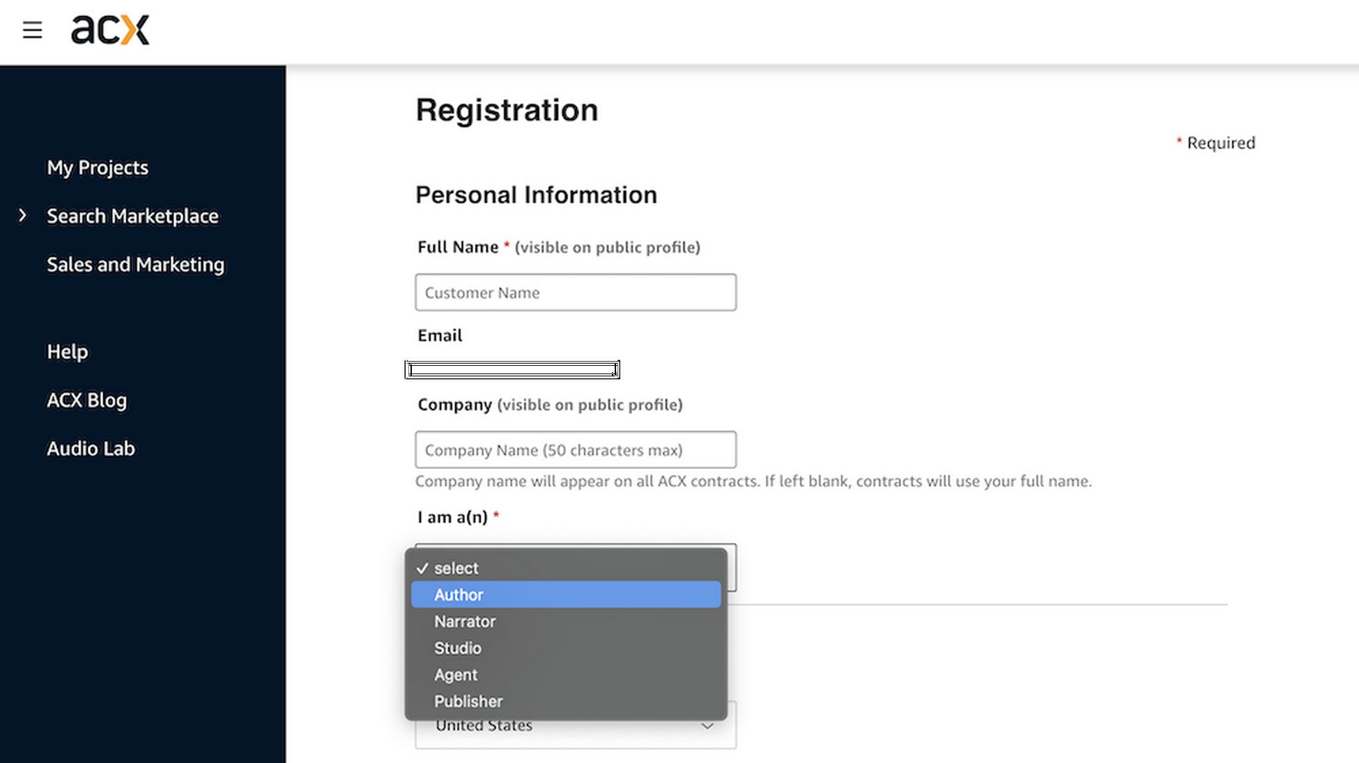 ACX Registration