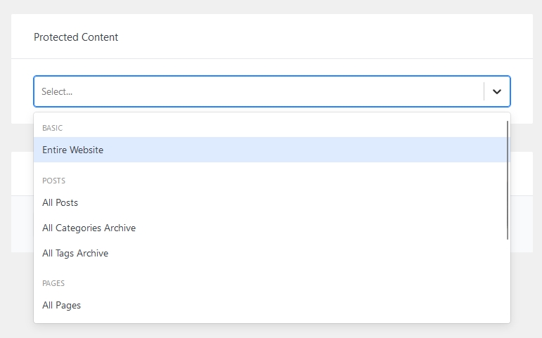Protected Content area