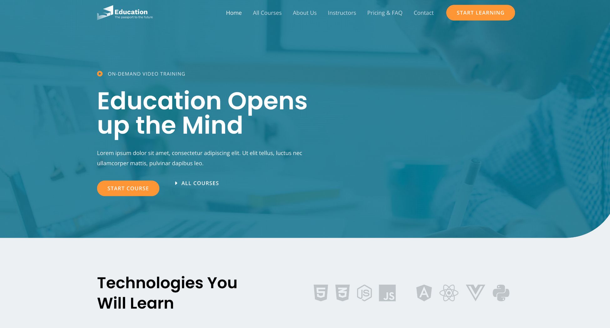 online course starter template