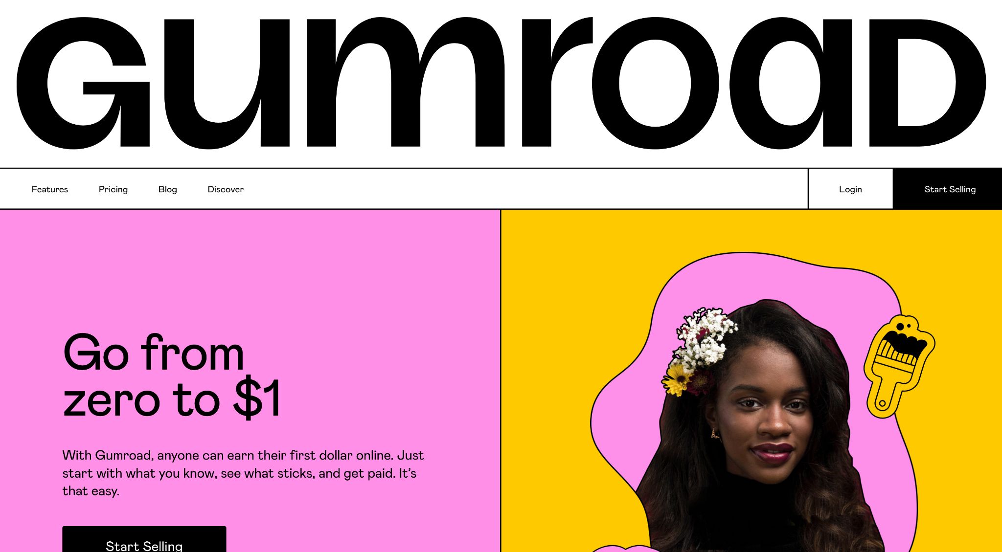 gumroad homepage